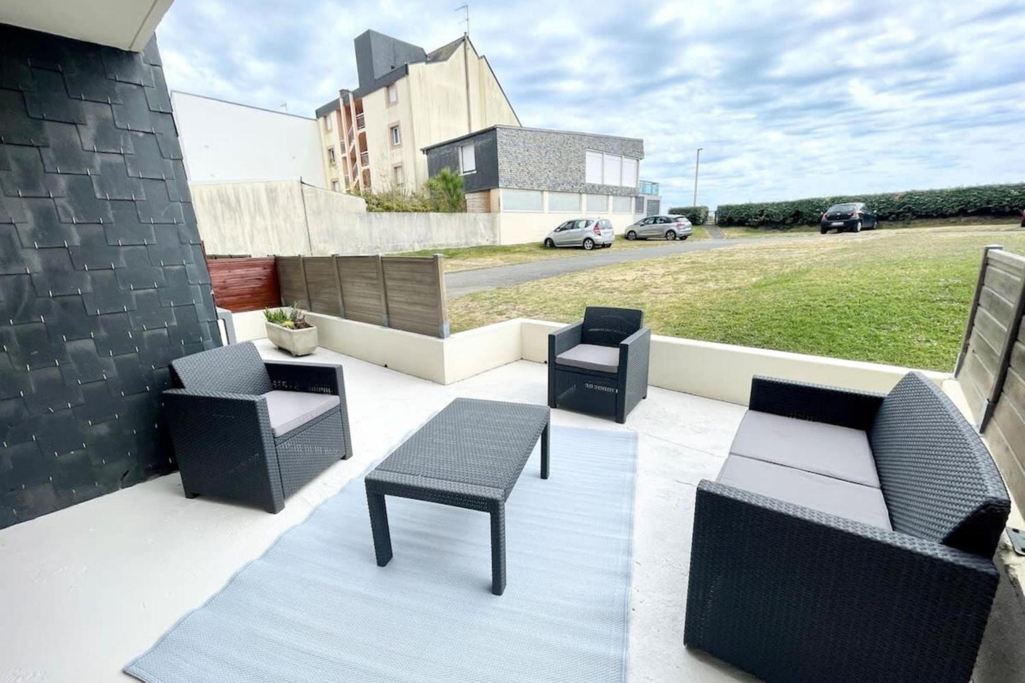 T3 Neuf Archi Cocooning Terrasse Face A La Mer Ploemeur Zewnętrze zdjęcie