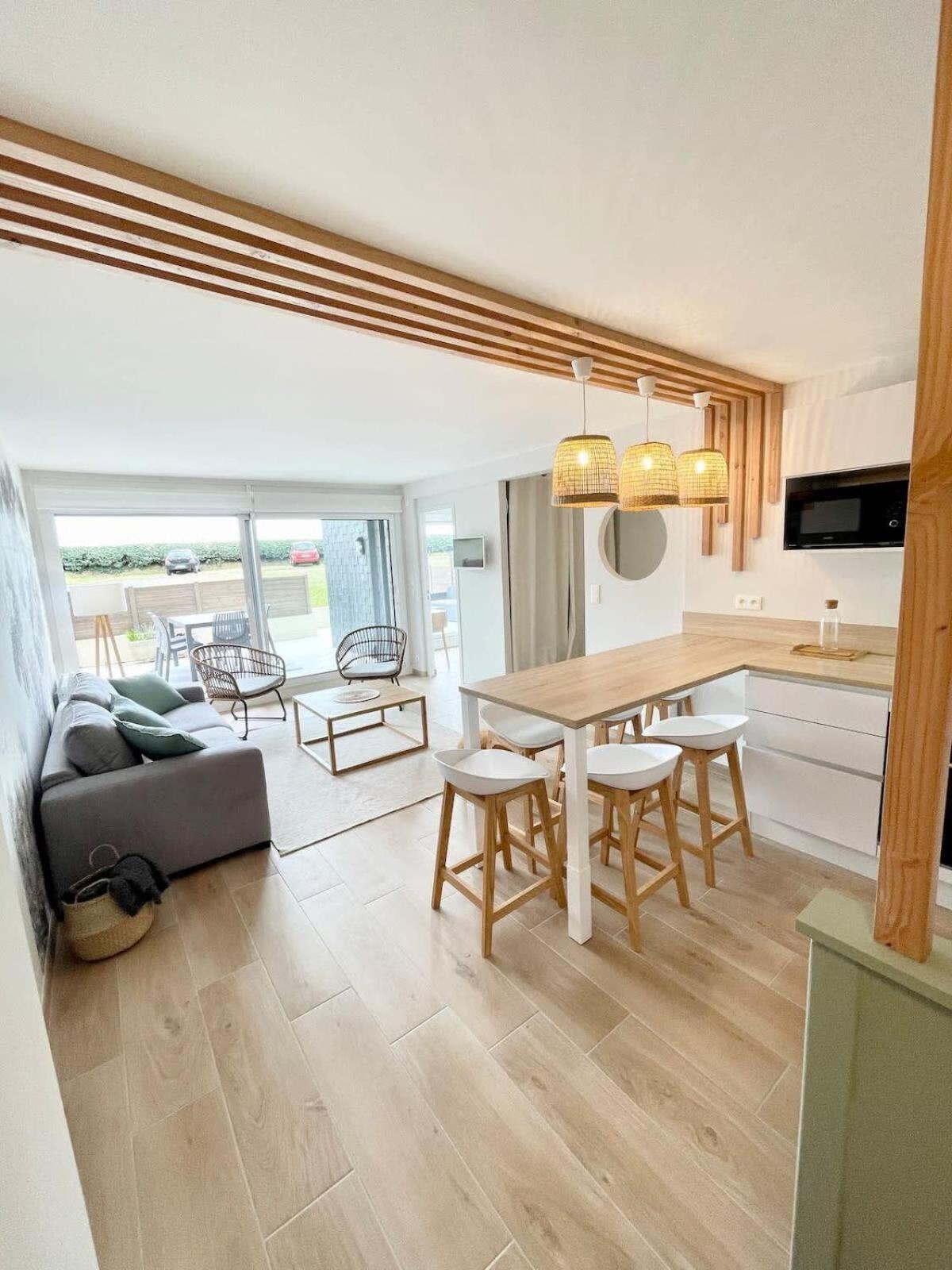 T3 Neuf Archi Cocooning Terrasse Face A La Mer Ploemeur Zewnętrze zdjęcie